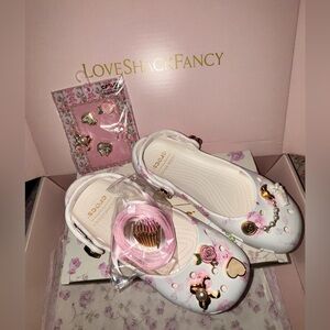 LoveShackFancy x Crocs Ouster ballet flats & LSF Jibbitz set